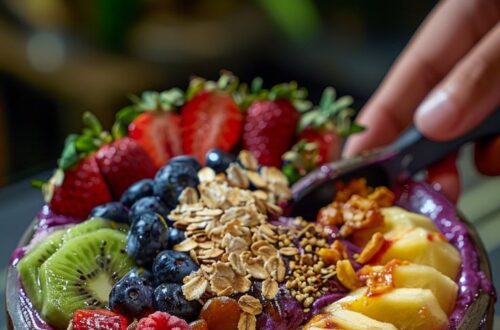 Acai bowl warna-warni sebagai tren cafe sehat 2025